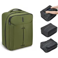 Roncato Ironik 2.0 Ryanair Zaino Da Viaggio Con Sacca Sottovuoto 40x30x20 Cm - Verde Militare