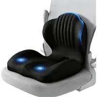 Merkloos Cuscino ortopedico per seduta - Memory foam - Antiscivolo - Per sedia da ufficio e auto