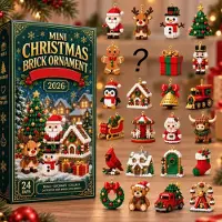 Merkloos 24 giorni di mini decorazioni a forma di alberello di Natale, set per l'Avvento 2026