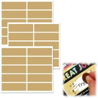 Zaltino 300 adesivi dorati "scratch and reveal", dimensioni 48 x 15 mm, ideali per regali e calendari dell'Avvento