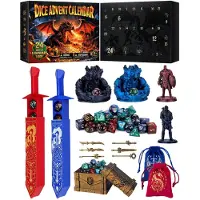 Merkloos Calendario dell'Avvento dadi - Dadi poliedrici - Modelli fantasy - Per adolescenti e adulti