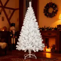 Merkloos Albero di Natale artificiale - 150 cm - PVC - 300 rami - Bianco