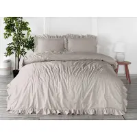 Darymex Biancheria da letto in cotone NATURALE CREMA/220X200(P) LAVATO A PIETRA