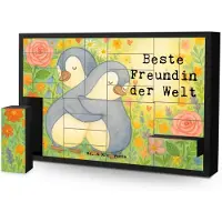 Mr. & Mrs. Panda Calendario dell'Avvento Pinguino Migliore amica del mondo Design - Bianco - Regalo, Fai da te, Scatola, Anniversario, Idea regalo, Frase, Calendario Da riempire, Donna