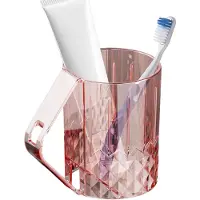 LTPRTZ Tazze per lavaggio bocca con maniglia - Tazze per lavaggio - Uso Igiene - Reverse Dry Design - 300 Millilitri - Rosso