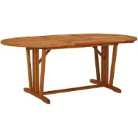 Markenlos Tavolo da giardino estensibile, dimensioni 200x100x75 cm, in legno massello di eucalipto. Resistente all'acqua, con foro per ombrellone, ideale per terrazza e giardino, estensibile