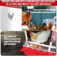 StarTech.com Nido per galline - Apparecchio per la deposizione delle uova - 6 compartimenti - Acciaio zincato - Coperchio pieghevole con cerniere - Design ventilato - Facile da pulire