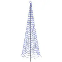 Syfax Albero di Natale a spirale LED con picchetto EKENAS 300 cm