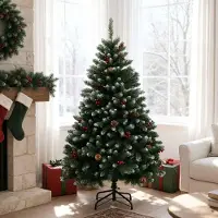 Syfax Albero di Natale Artificiale con Rami Pieghevoli 120 cm PVC