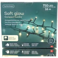 Kaemingk Lumineo LED luci fiabesche Soft Glow Compact Twinkle Bianco caldo 8 funzioni 750 LED 16 m