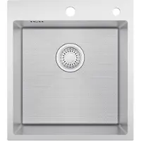 StarTech.com Lavello da cucina - Vasca singola - 44 x 49 cm - Acciaio inossidabile 304 - Montaggio a incasso - Argento - Con sifone e sistema antiodore