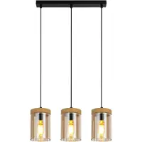 StarTech.com Lampada a sospensione - Moderna lampada a 3 luci - Colore nero A - 3 attacchi E27 - Materiale: metallo - 230 V - Non dimmerabile