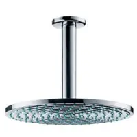 Hansgrohe Raindance S 180 Douchette à 1 jet avec raccord au plafond, chromé, 27478000, 27478000