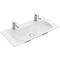 Villeroy & Boch Finion lavabo armoire, sans trop-plein, 2 trous pour robinet, 1000x500mm, 4164A1R1, 4164A1R1