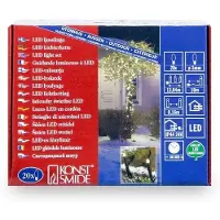 Konstsmide - Micro luci a LED, 20 diodi bianchi caldi, trasformatore per esterni da 24V, cavo nero ; 3609-110