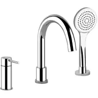 Gessi TORTONA miscelatore a tre fori per vasca da bagno cromo