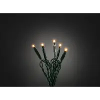 Konstsmide - Micro luci LED da fata, saldate, 20 diodi color ambra, trasformatore interno da 24 V, cavo verde scuro; 6351-820