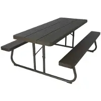 Lifetime Tavolo Pieghevole Con Panche Ultra-resistant Folding With Benches Uv100 183x76x74 Cm