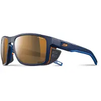 Julbo - Occhiali da sole - Shield Bleu Foncé/Orange Reactiv 2-4 Polarized - Blu
