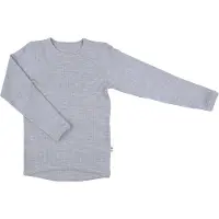 Joha Kid's Shirt L/S Basic Intimo lana merinos Bambini (110, lilla/grigio)