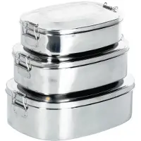Basic Nature Provisions Tin Contenitori per alimenti (0,75 l, grigio)